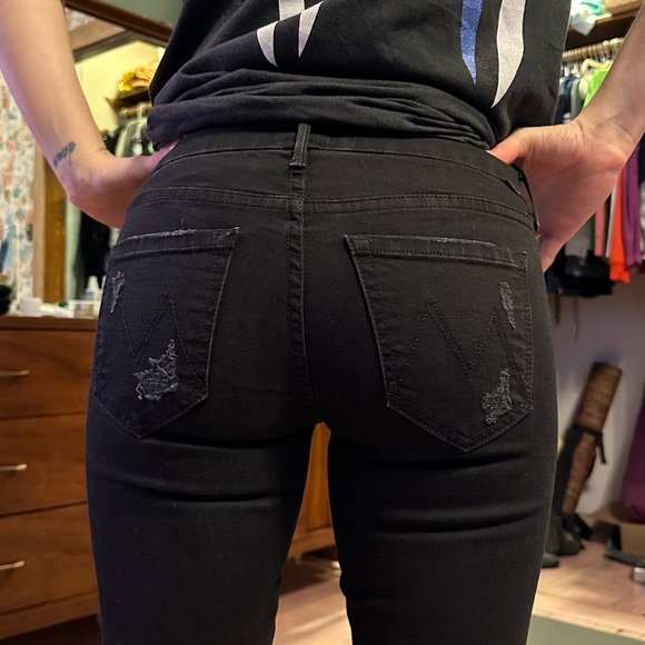 MOTHER denim The Looker Ankle Fray Guilty As Sin jeans 24 - Picture 2 of 8